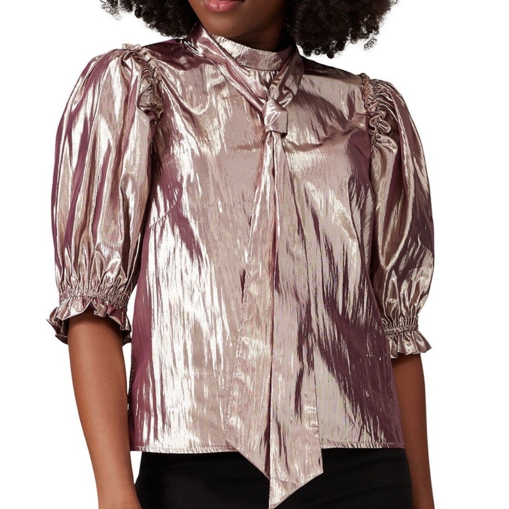 Allen Schwartz metallic top size large